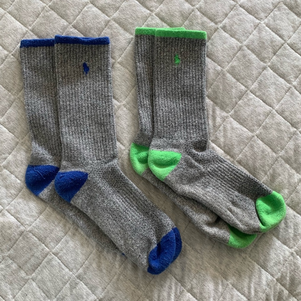 Polo Ralph Lauren green blue grey socks bundle
